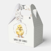 かわいいファームシック水の色のフローラ赤ちゃんシャワー フェイバーボックス (裏面サイド)