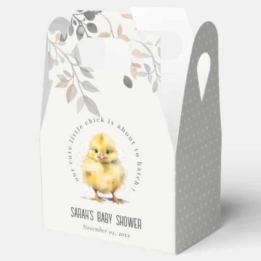 かわいいファームシック水の色のフローラ赤ちゃんシャワー フェイバーボックス (オープン)