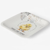 かわいいファームシック水の色のフローラ赤ちゃんシャワー ペーパープレート (傾斜あり)