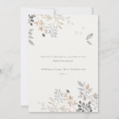 かわいいファームシック青い男の子フローラベビーシャワー 招待状 (裏面)