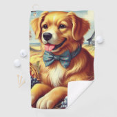 かわいいファームドッグ絵画ズ ゴルフタオル (インサイチュ)
