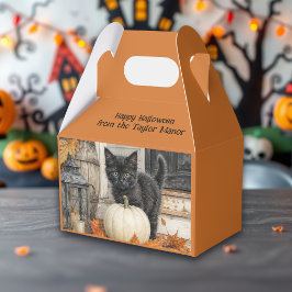 かわいいファームハウス 黒猫とカボチャのハロウィン フェイバーボックス