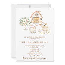 かわいいファームバーンのベビーシャワー