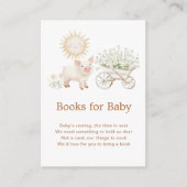 かわいいファームバーンベイビーシャワーブズベビー エンクロージャーカード (正面)