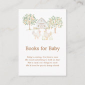 かわいいファームバーンベイビーシャワーブズベビー エンクロージャーカード (正面)