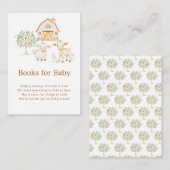 かわいいファームバーンベイビーシャワーブズベビー エンクロージャーカード (正面/裏面)