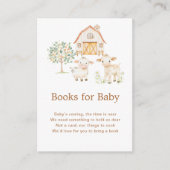 かわいいファームバーンベイビーシャワーブズベビー エンクロージャーカード (正面)