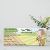 かわいいファームベイビーシャワー 招待状 (スタンド正面)