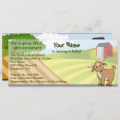 かわいいファームベイビーシャワー 招待状 (正面/裏面)