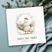 かわいいファームママとベビーシックフローラベビーシャワー スタンダードカクテルナプキン