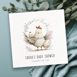 かわいいファームママとベビーシックフローラベビーシャワー スタンダードカクテルナプキン