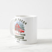 かわいいファーム新鮮なクリスマスツリーコーヒーマグ コーヒーマグカップ (正面左)
