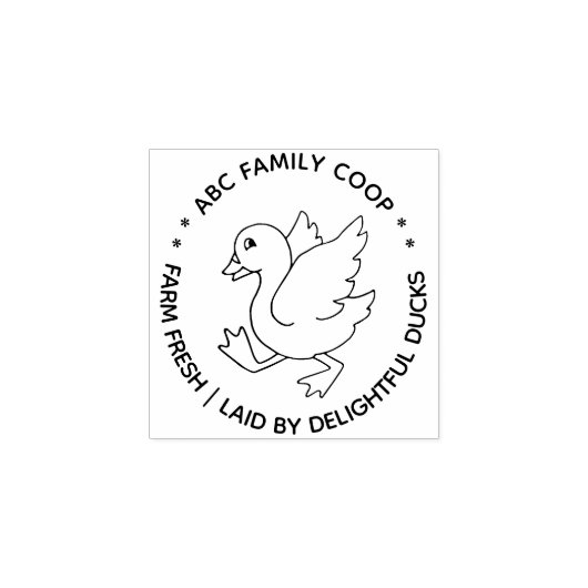 かわいいファーム生の鴨の卵 ラバースタンプ (インプリント)