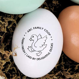 かわいいファーム生の鴨の卵 ラバースタンプ