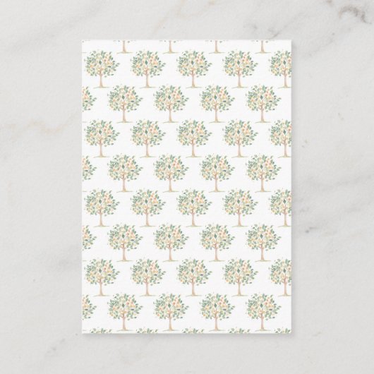 かわいいファーム納屋ベビーシャワーオムツラッフル エンクロージャーカード (裏面)