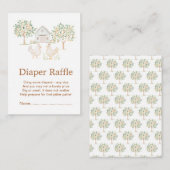かわいいファーム納屋ベビーシャワーオムツラッフル エンクロージャーカード (正面/裏面)