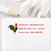 かわいいファーム農家チキンカントリーライフルースターラ ラベル (インサイチュ)