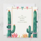 かわいいフィエスタガール赤ちゃんシャワーセニョリタクオリティ 招待状 (裏面)