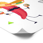 かわいいフィエスタタコサボスアニマルベビーシャワーへようこそ ポスター (角)