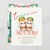 かわいいフィエスタブリトツインズベビーシャワー最高の予算 (正面/裏面)