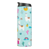 かわいいフィエスタラマスとレインボウパーソナライズされた タンブラー (回転右)