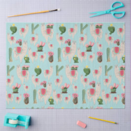 かわいいフィエスタラマ&サボパターン 薄葉紙