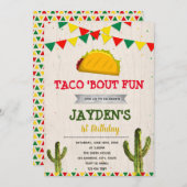 かわいいフィエスタ誕生日パーティーの招待 招待状 (正面/裏面)