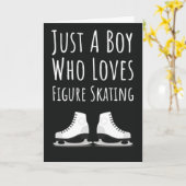 かわいいフィギュアスケートカード　赤ちゃん男の子用 カード (黄色い花)