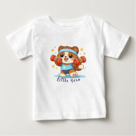 かわいいフィットネスベア ベビーTシャツ
