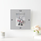 **かわいいフィンランド格言クリスマス**時計 スクエア壁時計 (ホーム)