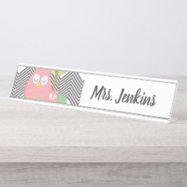 かわいいフイルズエレメンタル先生ズデスク名プレート デスクネームプレート