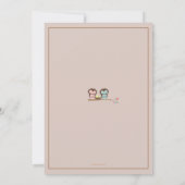 かわいいフイルズツインベビージェンダーリビールパーティの招待状 招待状 (裏面)