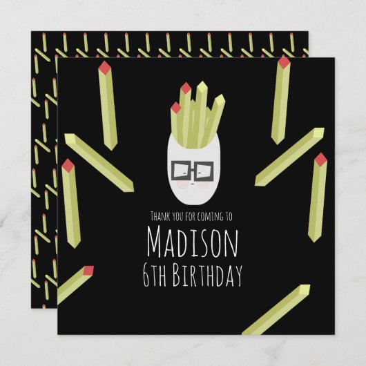 かわいいフイルズレストランバースデーパーティーありがとう (正面/裏面)