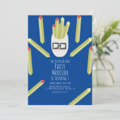 かわいいフイルズレストランバースデーパーティーの招待 招待状 (スタンド正面)