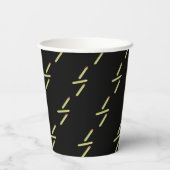 かわいいフイルズレストランバースデーパーティーブラック 紙コップ (裏面)