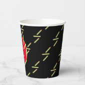 かわいいフイルズレストランバースデーパーティーブラック 紙コップ (左)