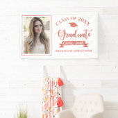 かわいいフェイクバラ金ゴールドクラス2024写真卒業 横断幕 (インサイチュ)