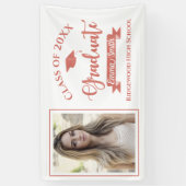 かわいいフェイクバラ金ゴールドクラス2024写真卒業 横断幕 (縦)