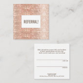 かわいいフェイクバラ金ゴールドシーケンス美しいサロン紹介 紹介カード (正面/裏面)