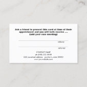 かわいいフェイクピンクフォイルハート顧客紹介カード 紹介カード (裏面)