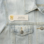 かわいいフェイク金ゴールド歯歯科医院社員 名札 (インサイチュ)