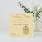 かわいいフェイク金ゴールド |クリスマスパーティー 招待状 (スタンド正面)