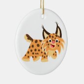 かわいいフェイスチャートンボブキャットオーナメント セラミックオーナメント (右)