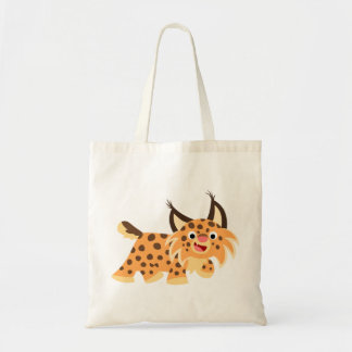 かわいいフェイスチャートンボブキャットバッグ トートバッグ