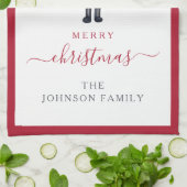 かわいいフェスティバルくるみ割りカメリークリスマス キッチンタオル (折り畳み)