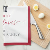 かわいいフェスティバルくるみ割りカメリークリスマス キッチンタオル (四つ折り)