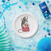 かわいいフェスティバルのクリスマスネズミ ペーパープレート (パーティー)