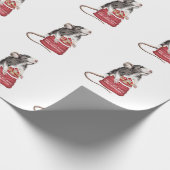 かわいいフェスティバルのクリスマスネズミ ラッピングペーパー (角)
