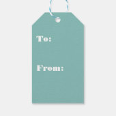 かわいいフェスティバルウィンターピンク霜の降りた雪だるま ギフトタグ (裏面)