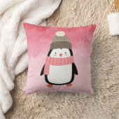 かわいいフェスティバルウィンターペンギン クッション (ブランケット)